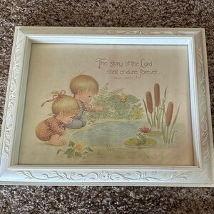 Homco Cream and Brown Framed Nursery Wall Art